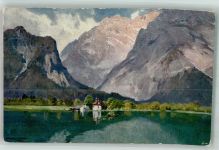 83471 W8240 St. Bartholomä 1913 Künstlerkarte Königssee