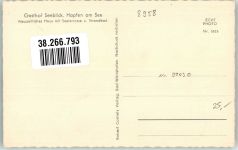 87629 W8958 Hopfen am See Foto AK Gasthof Seeblick Gasthaus Gastraum Kamin