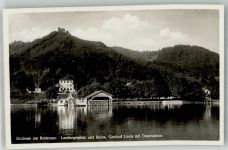 78351 W7762 Bodman Foto AK Landungsplatz Ruine Gasthof Linde Dependance Gasthaus