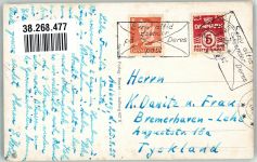 Aalborg 1958 Foto AK Denkmal Auto Geschäft Vesterbro