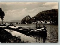 Usti nad Labem Aussig Gebrauchsspuren Elbe Frachtkahn Burg Schreckenstein