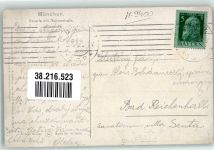 W8000 München Bavaria m. Ruhmeshalle Novitas Nr. 1082 Farben Fotos 1918
