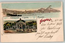 80100 Napoli 1901 Gebrauchsspuren Lithographie