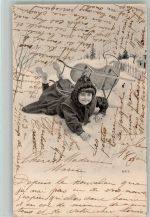 Kind Schlitten Wintersport 1904