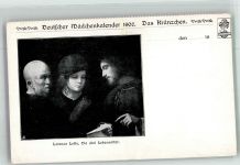 sign. Lotto Lorenzo Die 3 Lebensalter Deutscher Mädchenkalender 1906 Das Kränzchen Kalender Künstlerkarte