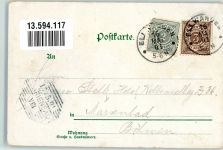 73479 W7090 Ellwangen Jagst 1901 Lithographie Schloss Vorstadt Schloss ob Ellwangen Schöneberg