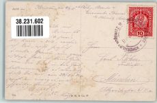 sign. Jandl Eine romantische Gartenszene Seerose 1918 Künstlerkarte