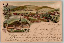 Bad Flinsberg Swieradow-Sdroj 1899 Gebrauchsspuren Hotel Kurhaus Lithographie
