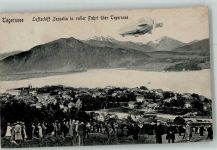 83684 W8180 Tegernsee 1911 Foto AK Luftschiff Zeppelin über dem Tegersee