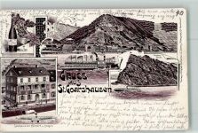 56346 W5422 St. Goarshausen 1903 Lithographie Loreley-Felsen Gasthaus zur Heimat Rhein-Salondampfer