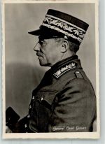 Der schweizer General Henri Guisan in Uniform Fotograf De Jongh General Foto AK