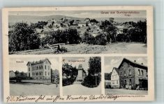 35447 W6301 Burkhardsfelden - Schule Kriegerdenkmal Kolonialwaren Adolf Horn