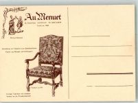 Genève Genf Au Menuet Herstellung von Gobelins Werbung Möbel Werbe AK