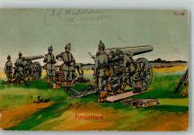 Fußartillerie B.B. u. O.L. 7035 Artillerie WK I Künstlerkarte