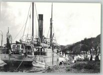 Tahiti Foto AK Dampfer La Croix du Sud Tahiti
