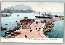 90100 Palermo Foto AK Hafen Il Monte Pellegrino