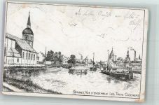 Comines Hainaut 1915 Gebrauchsspuren Feldpost WK i 6.Res.Div.