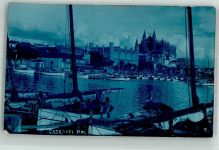 Palma Mallorca Foto AK Hafen Kirche