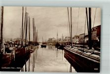 17489 O2200 Greifswald , Hansestadt Foto AK Hafen