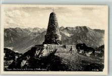 87549 W8977 Rettenberg , Oberallgäu - Jäger Denkmal a.d. Grünten