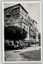 8344 Bad Gleichenberg 1948 Foto AK Auto Hotel Pension Grazerhof