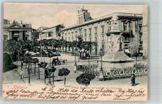95100 Catania 1903 Foto AK Gricht Denkmal Piazza Stesicrea