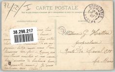 72110 Rouperroux-le-Coquet 1907 Gebrauchsspuren Rue principale Marke bildseitig