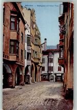 39042 Brixen Bressanone Foto AK Stadt- Gasse Hotel Tirol