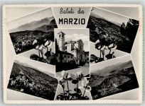 21030 Marzio 1956 Foto AK Kirche