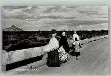 Windhoek Windhuk Foto AK Tracht Frau Straße Luftpost