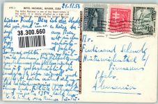 Havanna La Habana 1953 Foto AK Auto Hotel Nacional Denkmal Säule