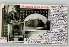 Milwaukee 1900 Foto AK Kirche Seminary of St. Francis
