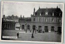 59500 Douai 1915 Foto AK Bahnhof Gasthaus Buffet
