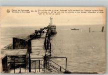 Zeebrugge Foto AK WK I Leuchtturm Mole The Ruines