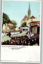8111 Straßengel 1900 Foto AK Wallfahrts- Kirche Prozession