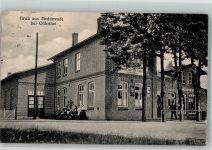 23847 W2060 Meddewade 1925 Foto AK Gasthaus Unter den Linden Emailleschilder
