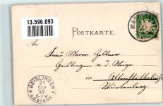 97340 W8713 Marktbreit 1897 Lithographie Maintor Rathaus Dorfbach Main 9
