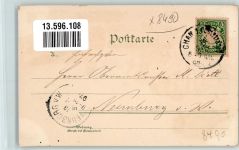93413 W8490 Cham , Oberpf 1897 Lithographie Schloss Thierlstein Hauptplatz Regenufer Verlag Ottmar Zieher-München