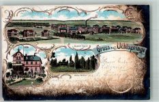 39599 O3501 Uchtspringe Lithographie Hotel Schulz