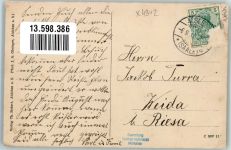 O4342 Alsleben Kornblumentag , Kriegerdenkmal der Altstadt Adel Sachsen Blumentag 1911