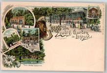 O7000 Leipzig Gruss aus Raubtierhaus, Bären Zwinger Verlag Bruno Bürger u. Ottillie Nr. 16 Zoo 1898 Lithographie / Künstlerkarte