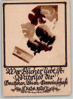 Werbung Mitglied der Deutschen Buch gemeinschaft 1929 Buch lesen Gebrauchsspuren