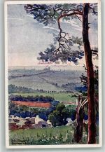 sign. Bauer H. Morgenstimmung Verlag Arthur Beyerlein Westlicher Kriegsschauplatz 1917 Künstlerkarte