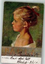 sign. Guillery Fr. Paula Mädchen Name auf AK 1923 Künstlerkarte