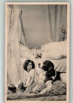 Kind Puppe Bernhardiner 1906