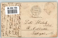 Junge Frau mit Anker verkörpert die Hoffnung M.S.i.B. 13884 Schwalbe 1908 Prägedruck