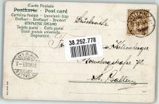 Neujahr Kalenderblatt 1. Januar Jugendstil Golddruck Kalender 1903 Prägedruck