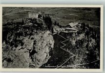 87459 W8962 Pfronten 1941 Foto AK Fliegeraufnahme der Burgruine Falkenstein mit Gasthaus
