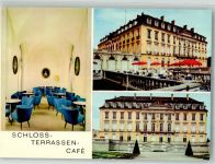 50321 W5040 Brühl , Rheinl Foto AK Schloss-Terrassen-Cafe mit Schloss Augustusburg