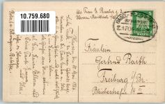 79688 W7862 Hausen im Wiesental 1926 Prägedruck Hebelhaus Passepartout Bahnpost Basel-Zell Zug 1704